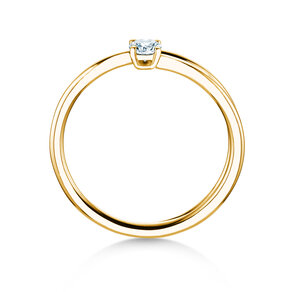 Verlovingsring Elipse in 14K geelgoud met diamant 0,15ct H/SI