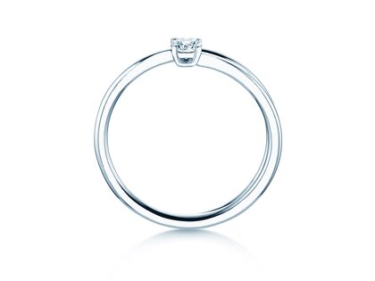 Verlovingsring Elipse in zilver 925/- met diamant 0,15ct G/SI