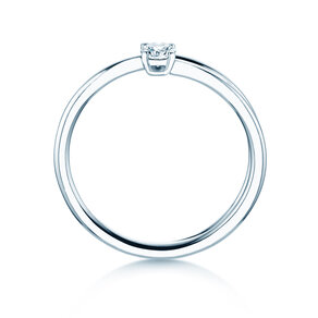 Verlovingsring Elipse in zilver 925/- met diamant 0,15ct G/SI