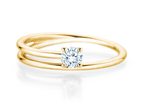 Verlovingsring Eclipse in 9K geelgoud met diamant 0,25ct H/SI