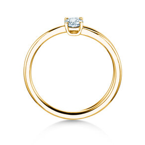 Verlovingsring Eclipse in 9K geelgoud met diamant 0,25ct H/SI