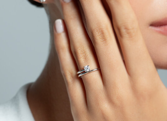 Verlovingsring Elipse in zilver