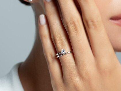 Verlovingsring Elipse in zilver