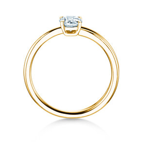 Verlovingsring Elipse in 14K geelgoud met diamant 0,50ct H/SI