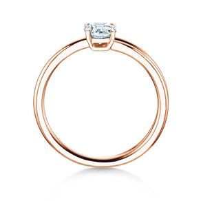 Verlovingsring Elipse in 14K roségoud met diamant 0,50ct H/SI