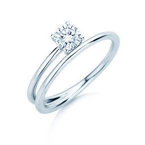 Verlovingsring Elipse in 14K witgoud met diamant 0,50ct H/SI