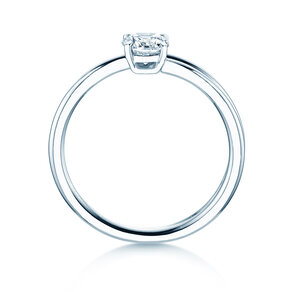 Verlovingsring Elipse in 14K witgoud met diamant 0,50ct H/SI