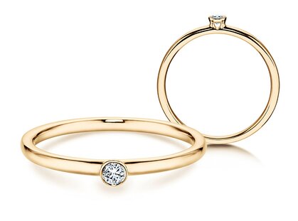 Verlovingsring Eternal in 14K geelgoud met diamant 0,05ct H/SI