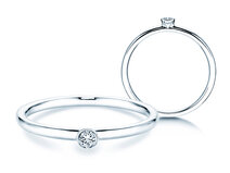 Verlovingsring Eternal in 18K witgoud met diamant 0,05ct G/SI