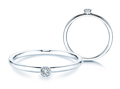 Verlovingsring Eternal in 14K witgoud met diamant 0,05ct G/SI