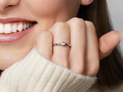 Verlovingsring Eternal in zilver 925/- met diamant 0,10ct G/SI