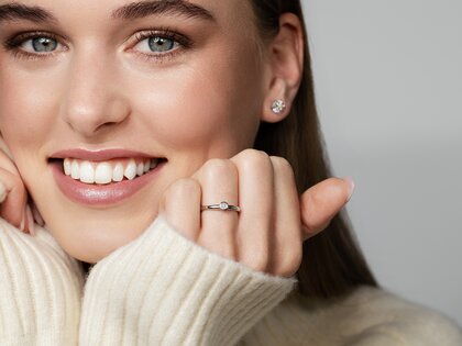 Verlovingsring Eternal in zilver 925/- met diamant 0,10ct G/SI