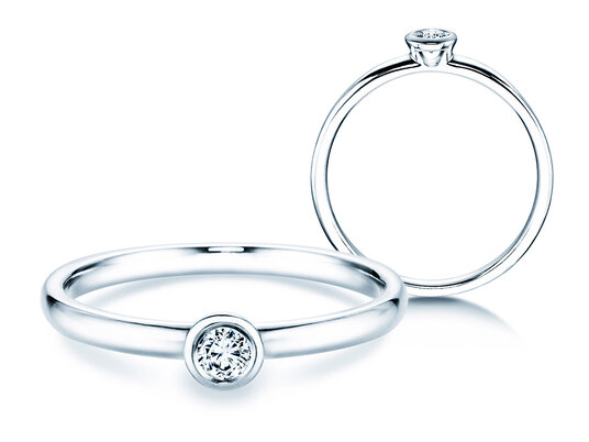 Verlovingsring Eternal in zilver 925/- met diamant 0,10ct H/SI
