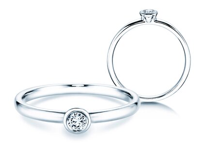 Verlovingsring Eternal in platina 950/- met diamant 0,10ct G/SI