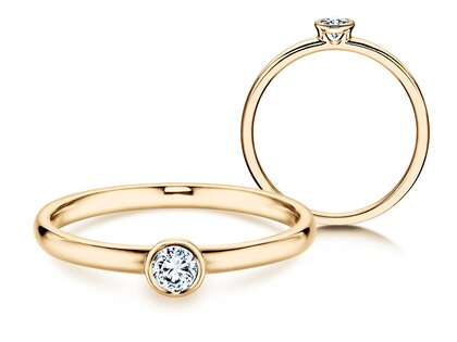 Verlovingsring Eternal in 14K geelgoud met diamant 0,15ct H/SI