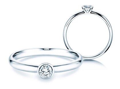 Verlovingsring Eternal in 18K witgoud met diamant 0,20ct G/SI