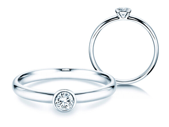Verlovingsring Eternal in platina 950/- met diamant 0,20ct G/SI
