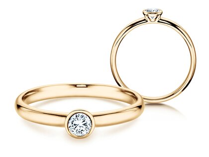 Verlovingsring Eternal in 14K geelgoud met diamant 0,20ct H/SI