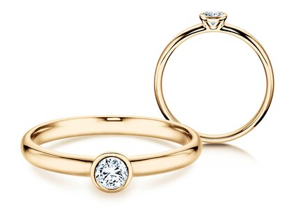 Verlovingsring Eternal in 14K geelgoud met diamant 0,20ct G/SI