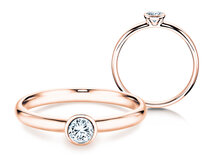 Verlovingsring Eternal in 18K roségoud met diamant 0,05ct G/SI