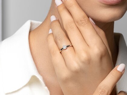 Verlovingsring Eternal in 9K witgoud met diamant 0,25ct H/SI