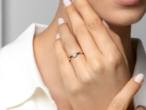 Verlovingsring Eternal in 9K witgoud met diamant 0,25ct H/SI