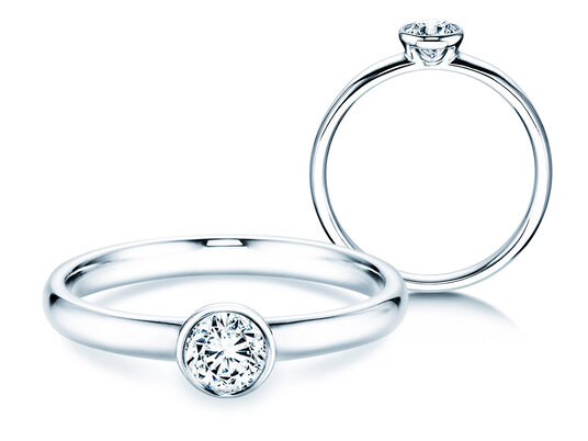Verlovingsring Eternal in 14K witgoud met diamant 0,30ct H/SI