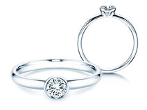 Verlovingsring Eternal in 9K witgoud met diamant 0,35ct G/SI