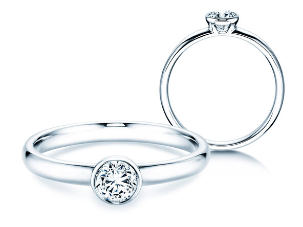 Verlovingsring Eternal in 14K witgoud met diamant 0,30ct H/SI