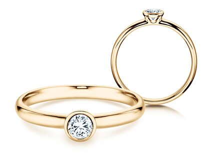 Verlovingsring Eternal in 14K geelgoud met diamant 0,30ct H/SI