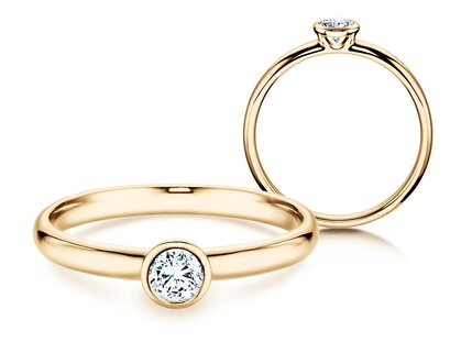 Verlovingsring Eternal in 14K geelgoud met diamant 0,30ct G/SI