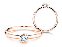 Verlovingsring Eternal in 14K roségoud met diamant 0,40ct G/SI