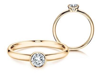 Verlovingsring Eternal in 14K geelgoud met diamant 0,35ct G/SI