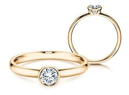 Verlovingsring Eternal in 14K geelgoud met diamant 0,35ct G/SI