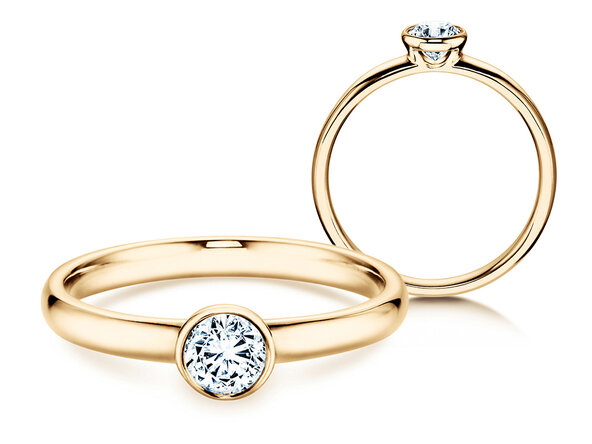 Verlovingsring Eternal in 14K geelgoud met diamant 0,35ct G/SI