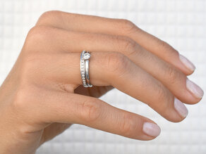 Verlovingsring Eternal in 9K witgoud met diamant 0,40ct D/IF
