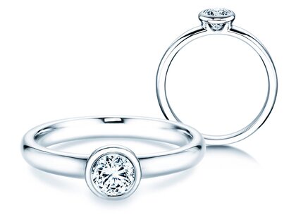 Verlovingsring Eternal in 9K witgoud met diamant 0,40ct D/IF