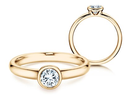 Verlovingsring Eternal in 14K geelgoud met diamant 0,40ct H/SI