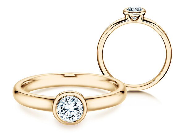 Verlovingsring Eternal in 14K geelgoud met diamant 0,40ct H/SI