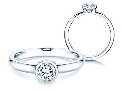 Verlovingsring Eternal in 18K witgoud met diamant 0,40ct G/SI