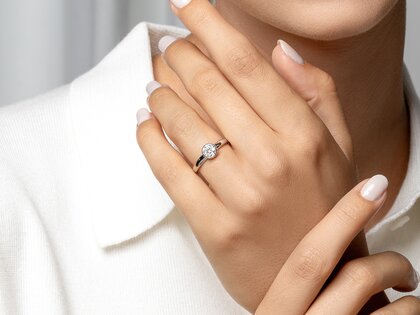 Verlovingsring Eternal in 14K witgoud met diamant 0,50ct G/IF