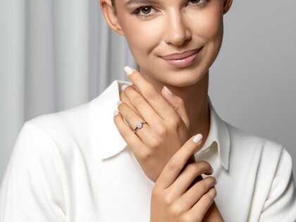 Verlovingsring Eternal in 14K witgoud met diamant 0,50ct G/IF