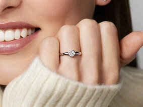 Verlovingsring Eternal in zilver 925/- met diamant 0,05ct G/SI