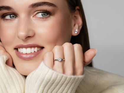Verlovingsring Eternal in 14K witgoud met diamant 0,50ct G/IF