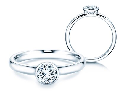 Verlovingsring Eternal in 14K witgoud met diamant 0,50ct G/SI