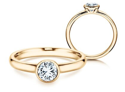 Verlovingsring Eternal in 14K geelgoud met diamant 0,50ct H/SI