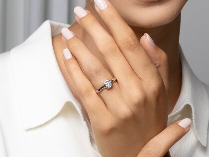 Verlovingsring Eternal in 9K roségoud met diamant 0,75ct G/SI