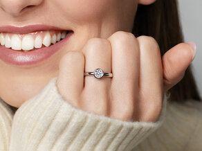 Verlovingsring Eternal in 9K roségoud met diamant 0,75ct G/SI