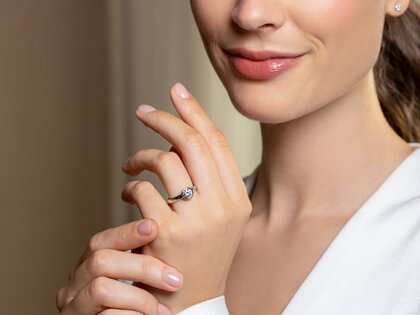 Verlovingsring Eternal in 9K witgoud met diamant 1,00ct H/SI