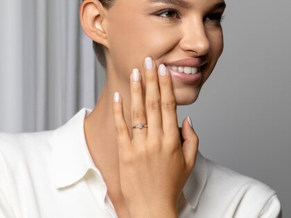 Verlovingsring Eternal in platina 950/- met diamant 0,20ct G/SI